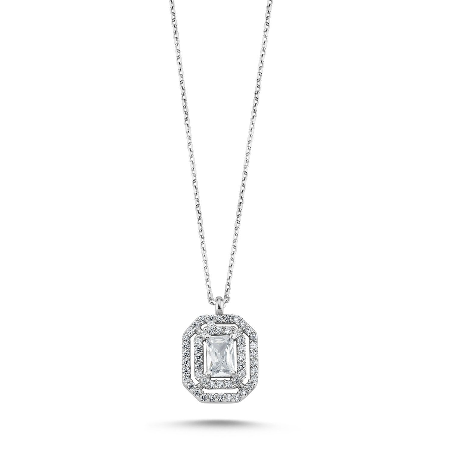Collier pendentif Baguette