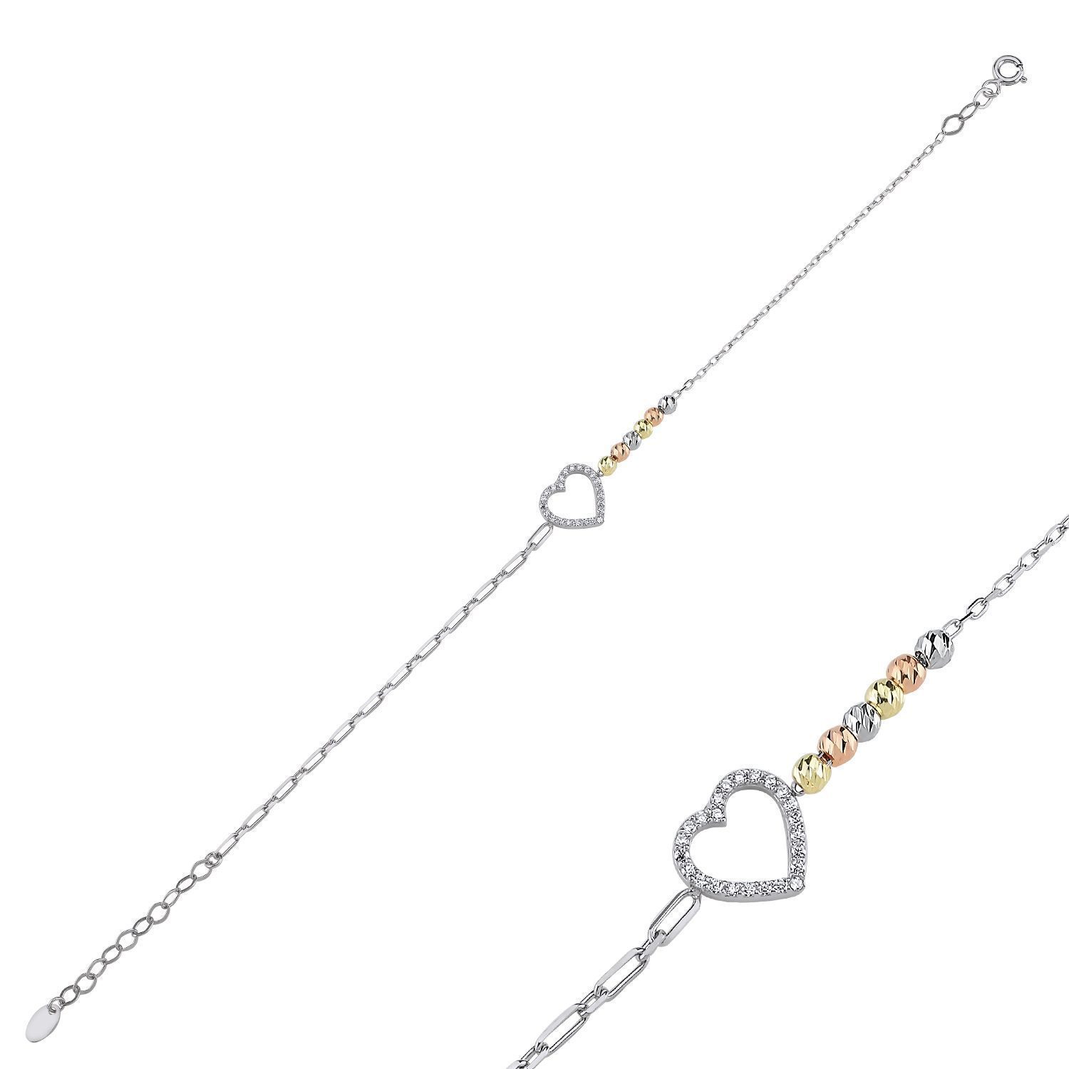Bracelet Tricolore Cœur