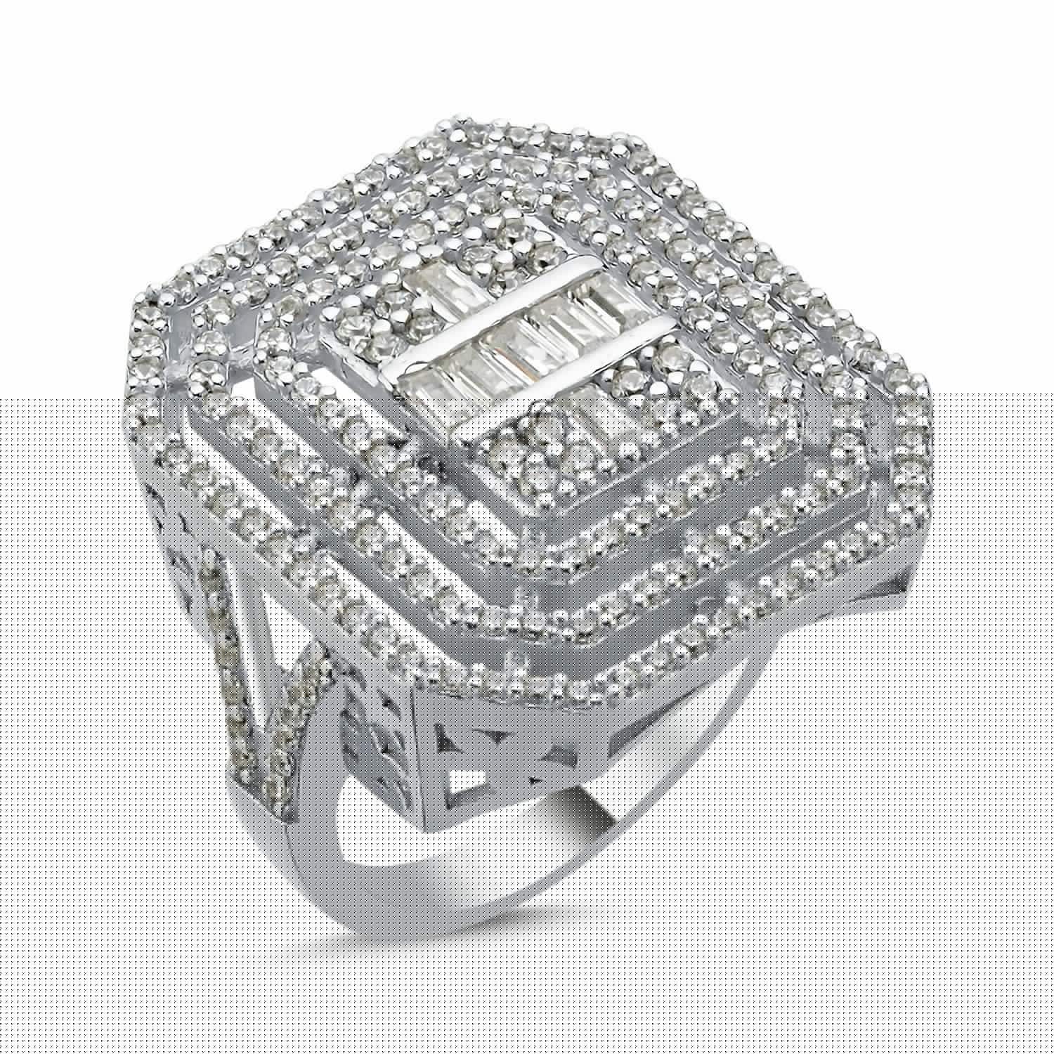 Bague Baguette & CZ