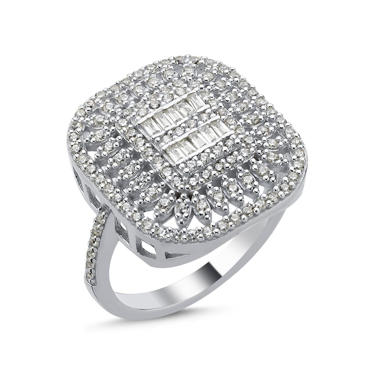 Bague Baguette & CZ